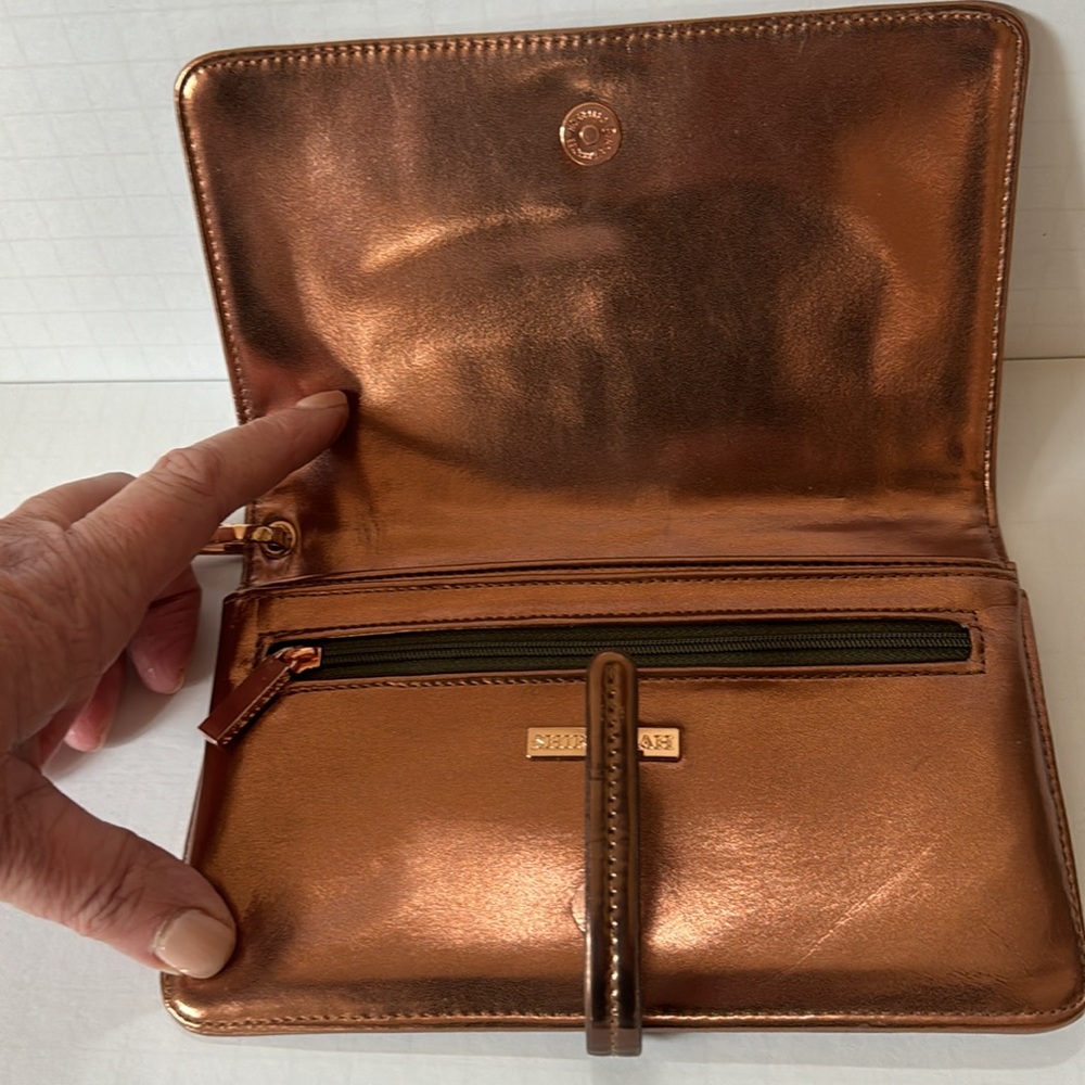 Shiraleah Copper Wallet Wristlet Vegan Leather - Picture 4 of 10